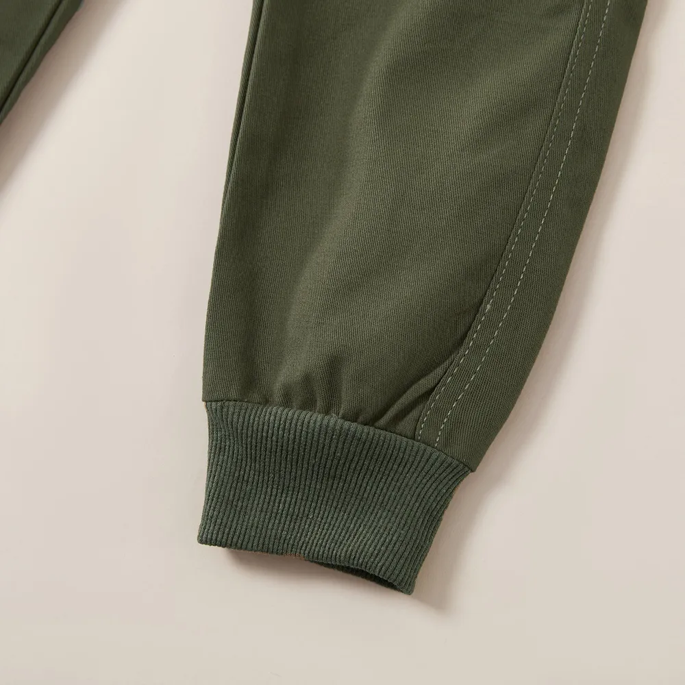 pantaloni cargo in cotone con design tascabile casual da bambino  big image 5