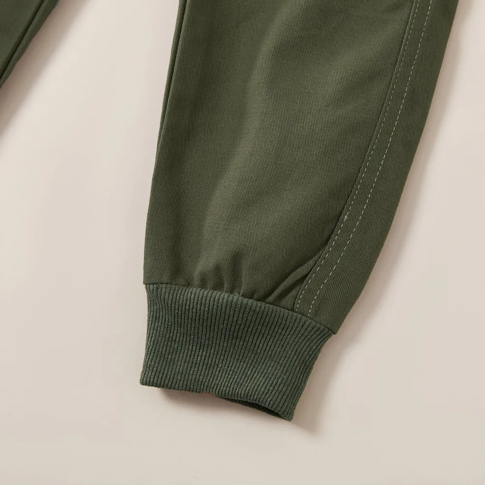 Kid Boy Casual Pocket Design Cotton Cargo Pants big image 5