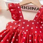 Baby Girl Polka Dots Print Ruffled Slip Dress  image 3