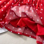 Baby Girl Polka Dots Print Ruffled Slip Dress  image 5