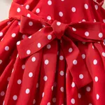 Baby Girl Polka Dots Print Ruffled Slip Dress  image 6