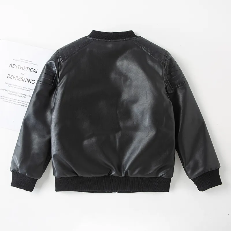 Kid Boy Avant-garde Solid Color Thick Jacket  image 3