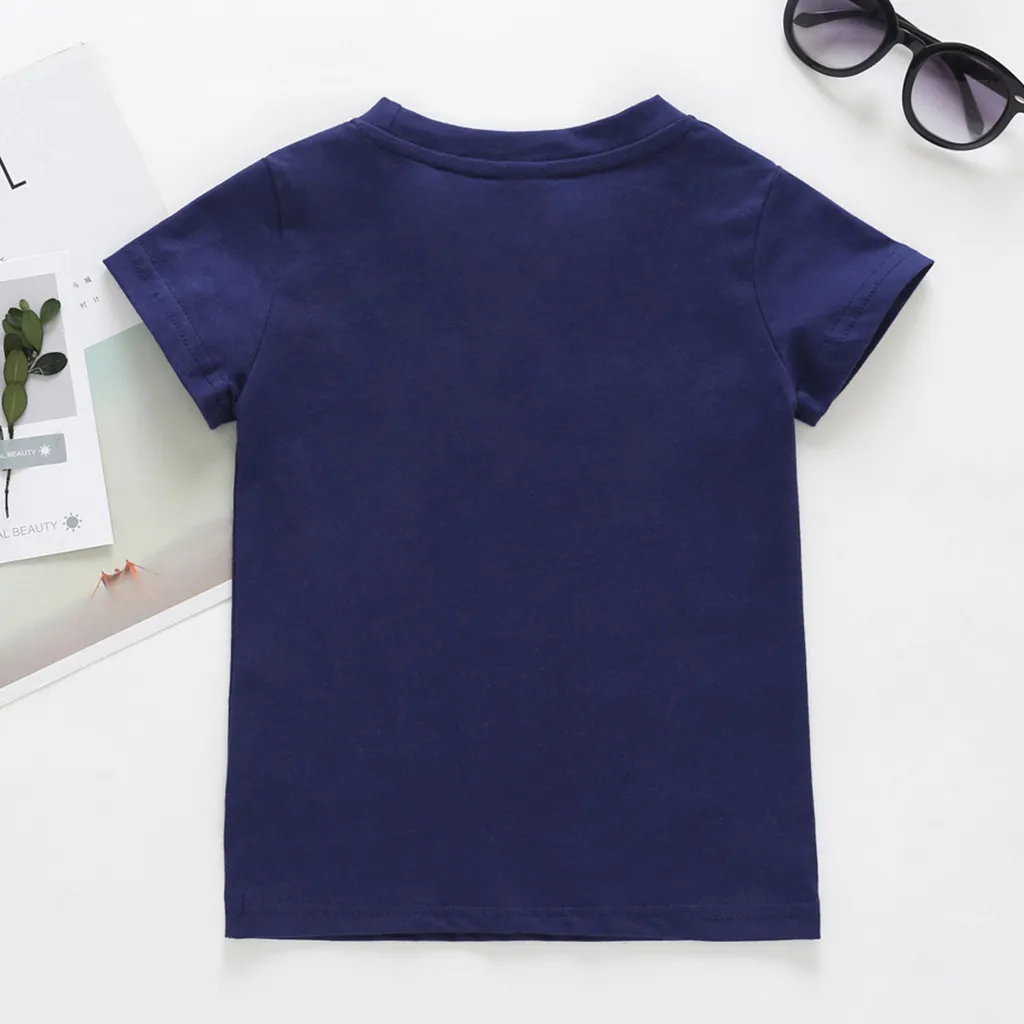 Baby/ Toddler Boy's Excavator Pattern Tee Blue image 6