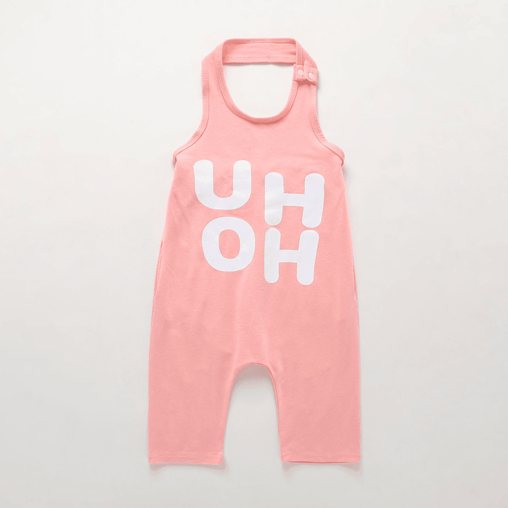 Baby / Toddler Trendy Letter Print Strappy Onesies