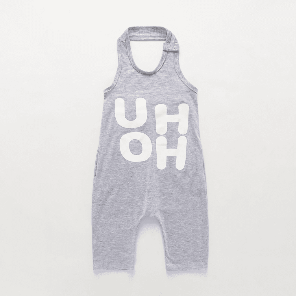 Baby / Toddler Trendy Letter Print Strappy Onesies