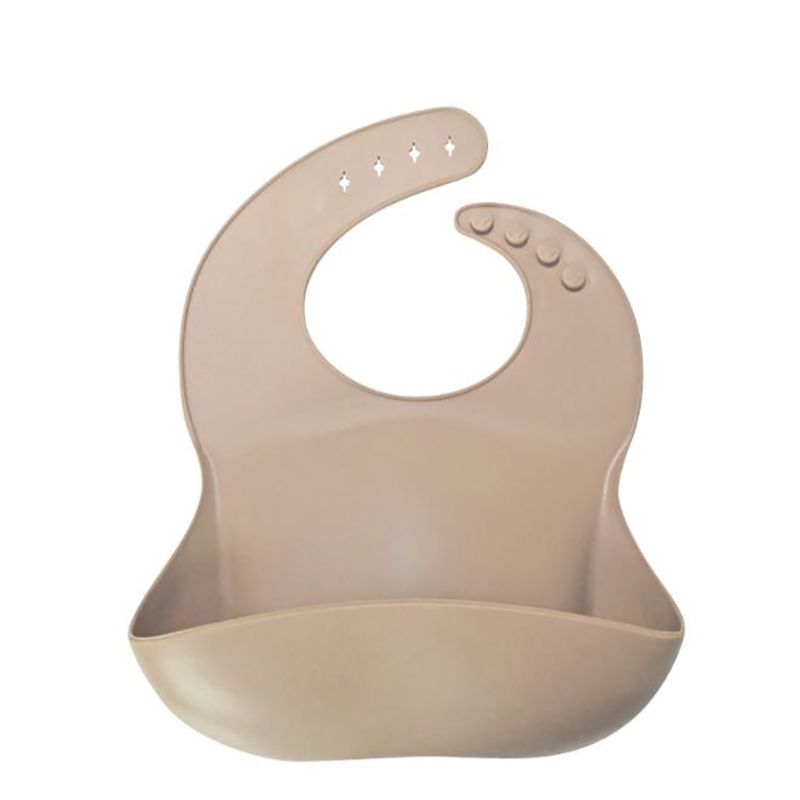 1-pc Baby Silicone Bibs Toddler Saliva Pocket Super Soft Waterproof Bibs Adjustable Baby Aprons Bibs