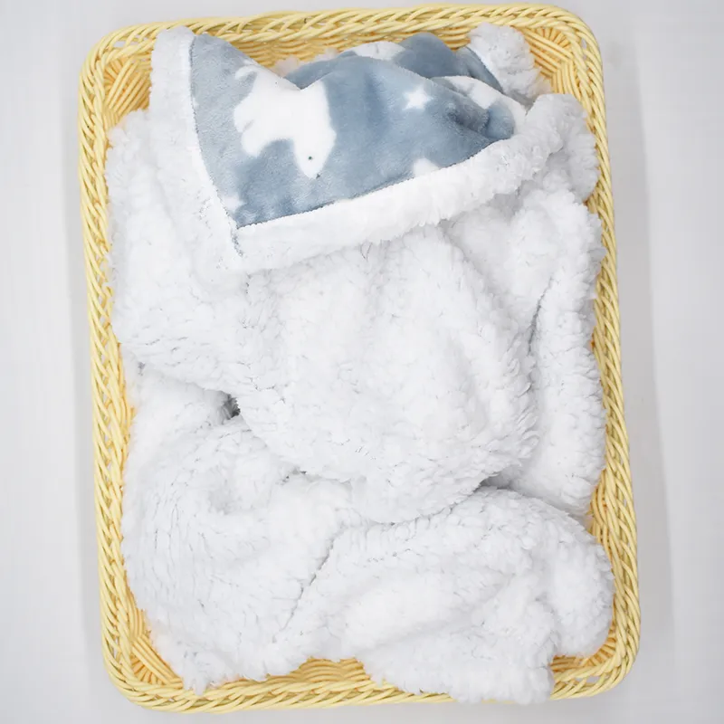 cobertores de lã com estampa de urso polar Azul Claro big image 1