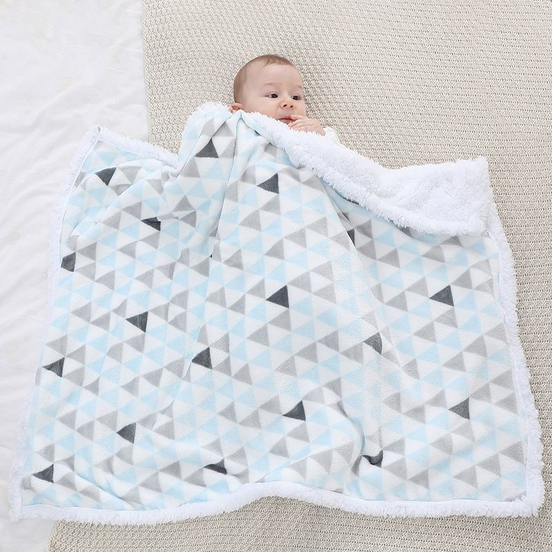 Baby Thermal Blankets Geometric Pattern Soft Washable Thick Blanket