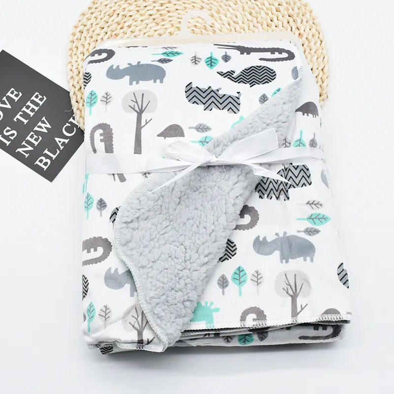 Baby Fleece Blankets Soft Plush Home Blanket Kids Bedding for All Seasons  big image 1