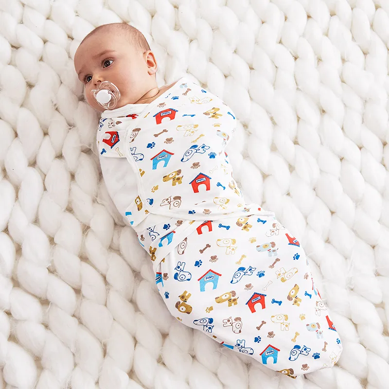 

100% Cotton Cartoon Print Newborn Wearable Blankets