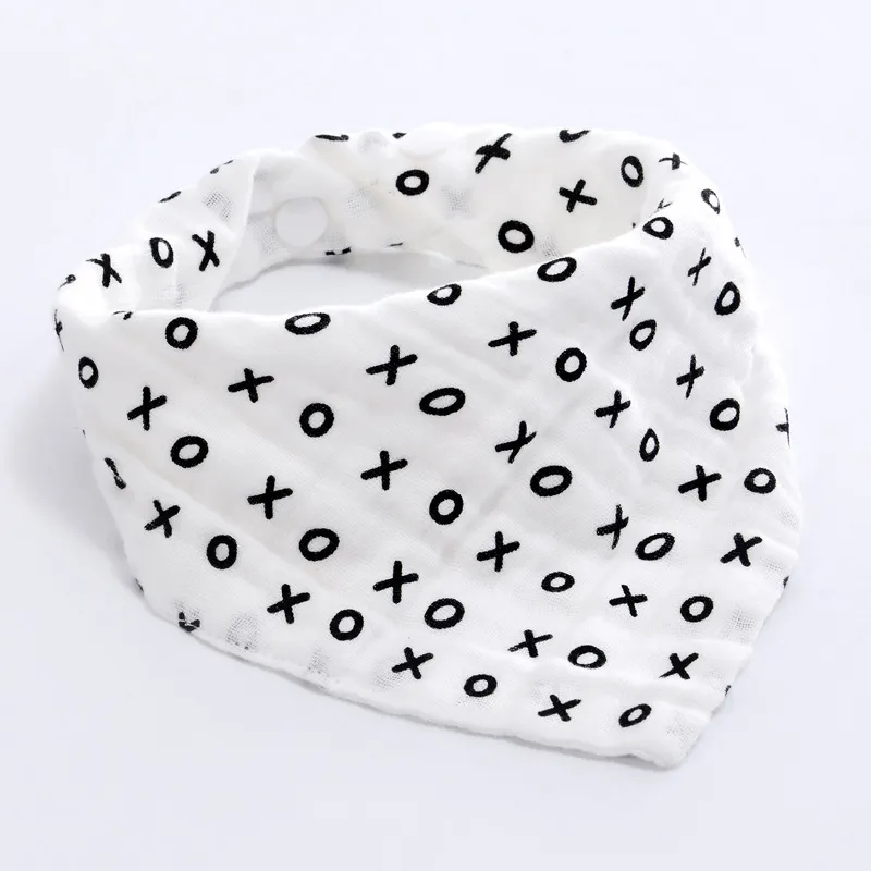 3Pcs 100% Cotton Cartoon Print Snap Button Baby Bibs  image 4