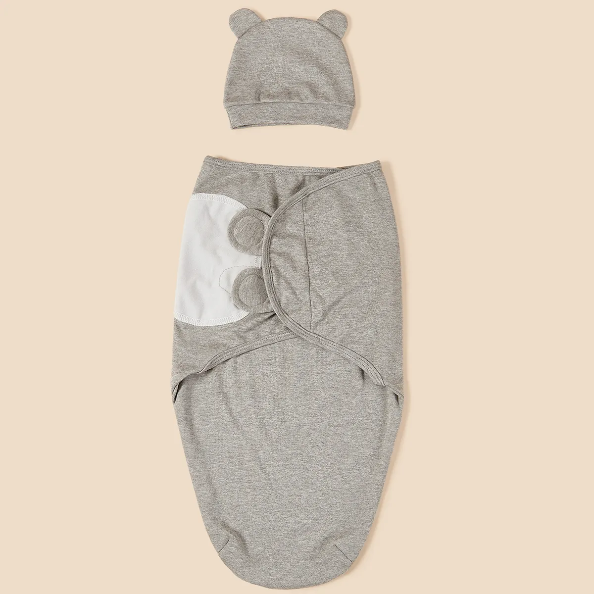 100% algodão unissex bebê primavera-verão ultra macio sacos de dormir Cinzento Claro big image 1
