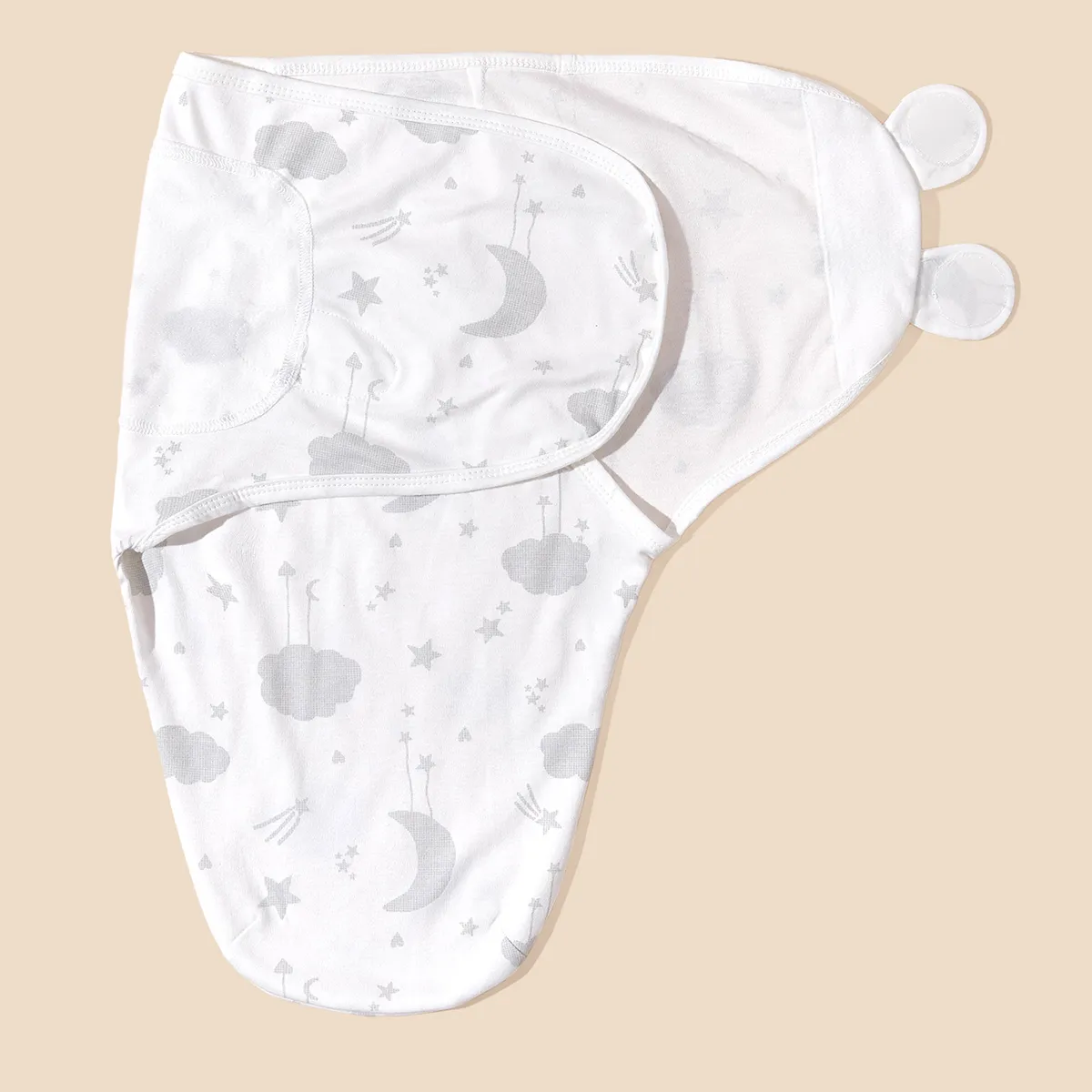 Unisex Cotton Medium Thin Sleeping Bag with Stars/Moon/Clouds Pattern  image 3