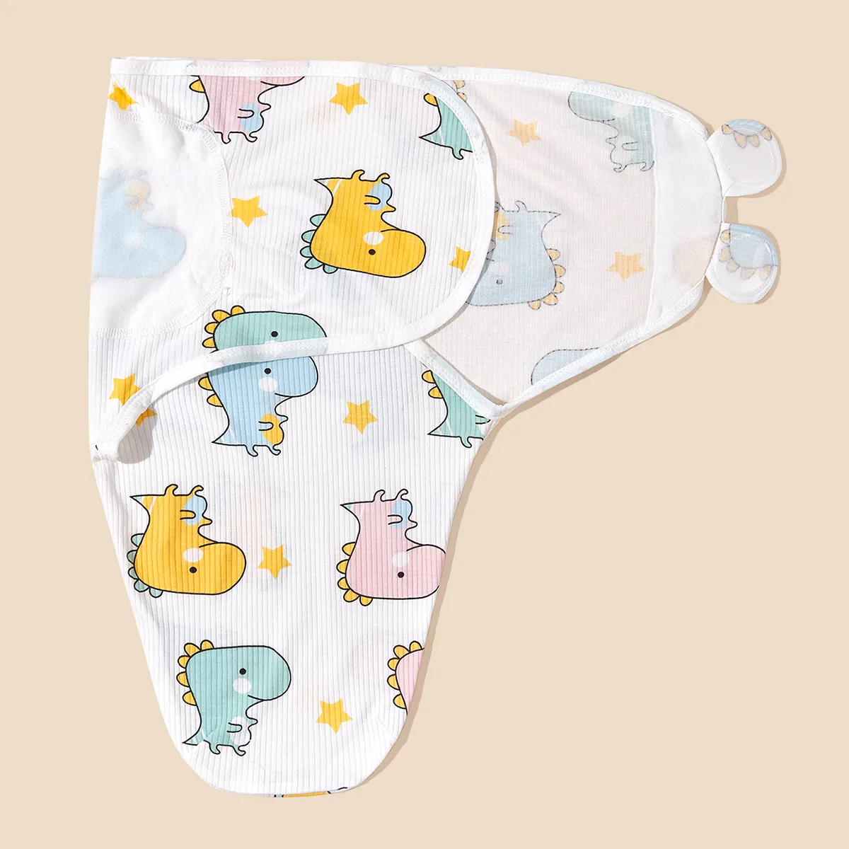 Saco de dormir de algodão unissex para bebês - Espessura média com design de zíper anti-chute Verde Pálido image 3