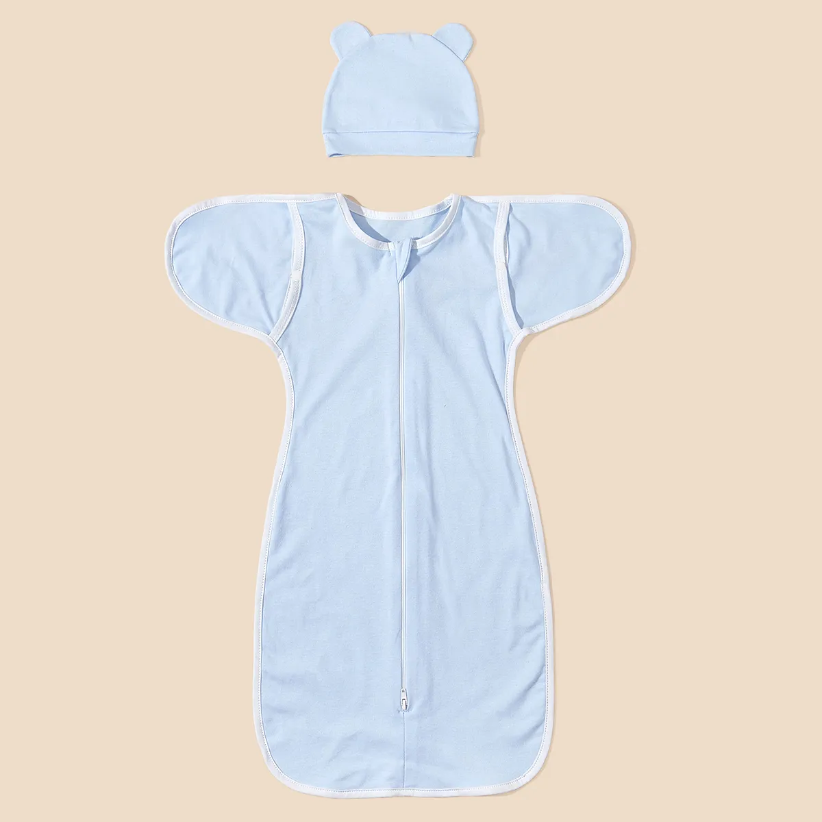 100% Coton D’épaisseur Moyenne Unisexe Anti-Kick Design Avec Boutons Solid Color Baby Sleeping Bag Pour La Literie Pour Enfants