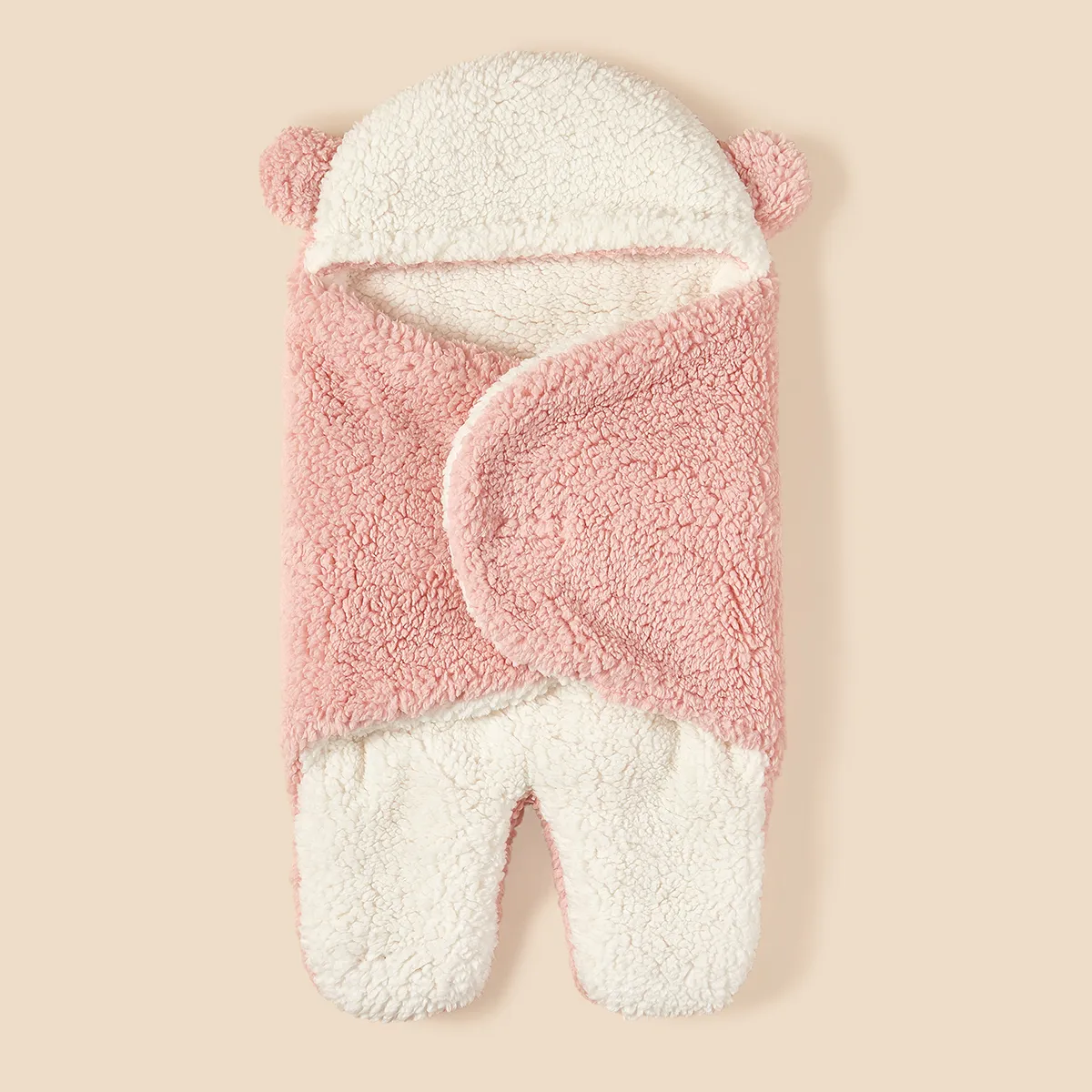 Thickened Newborn Baby Swaddle Sleeping Bag Light Pink