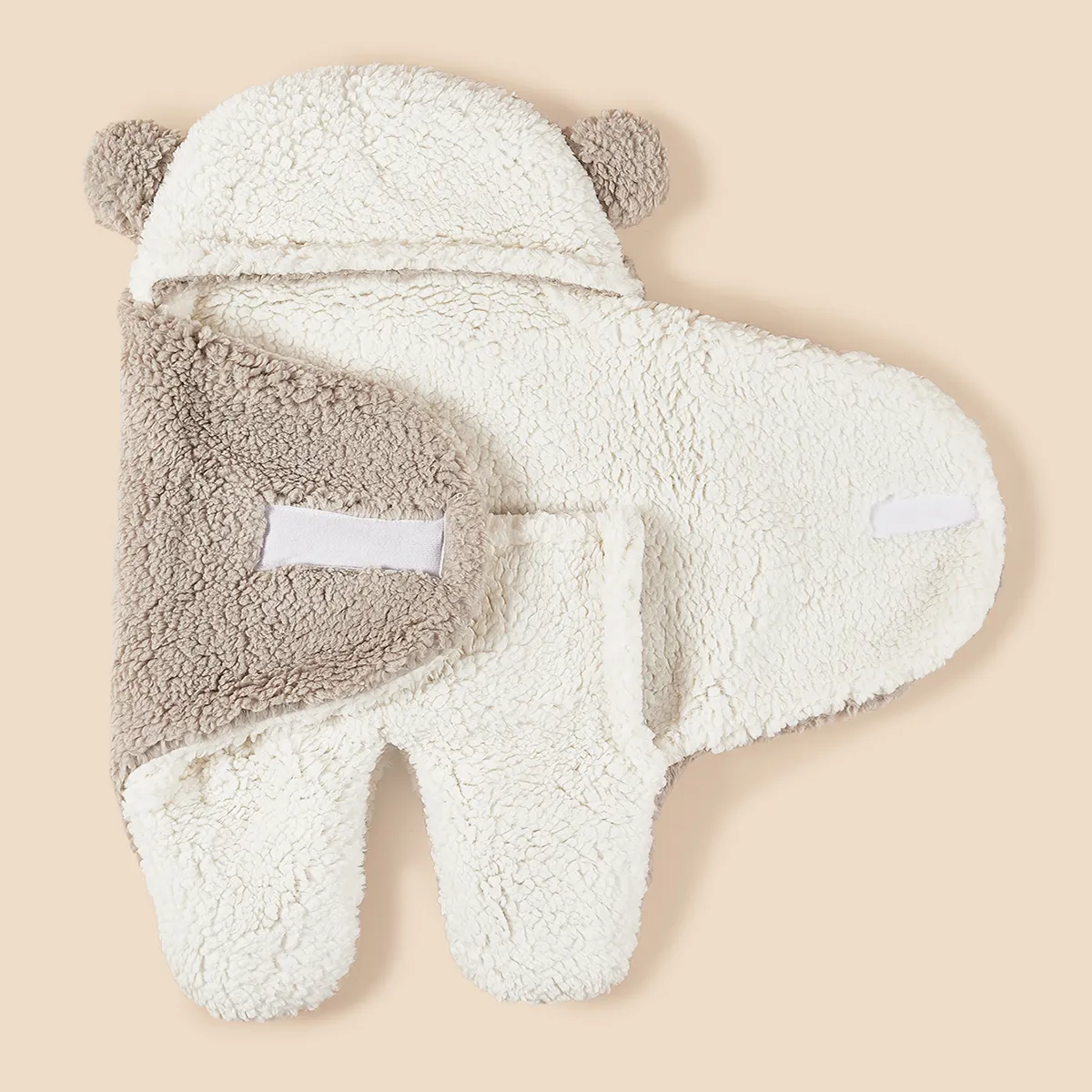 Thickened Newborn Baby Swaddle Sleeping Bag Light Grey image 2