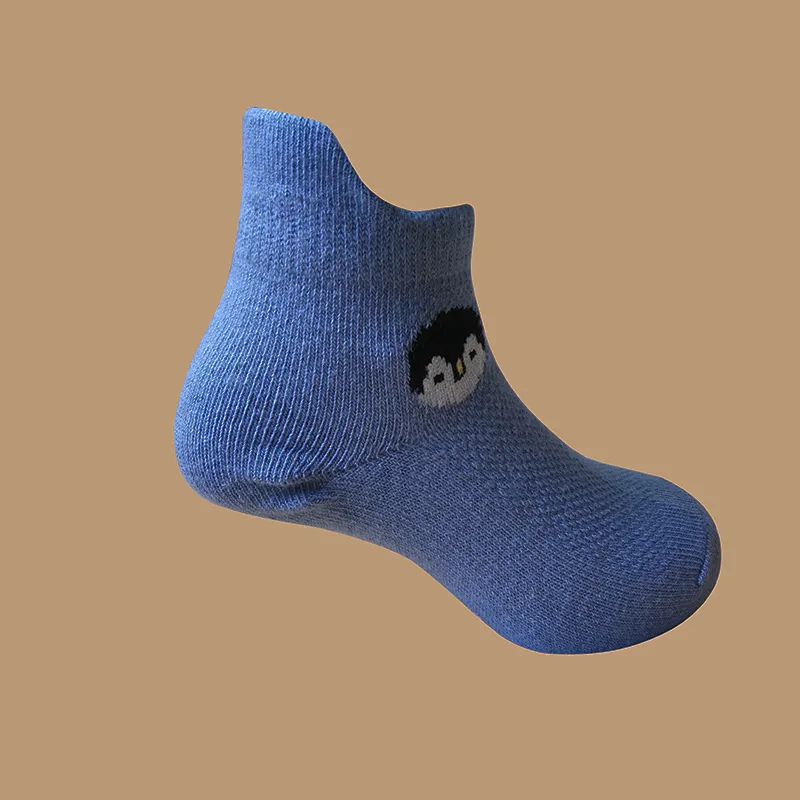 Lot de 5 paires de chaussettes côtelées à imprimé animal pour bébé/tout-petit Bloc de Couleur big image 1