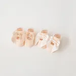 2-Pair Baby / Toddler Girl Bowknot Solid Socks Set Khaki