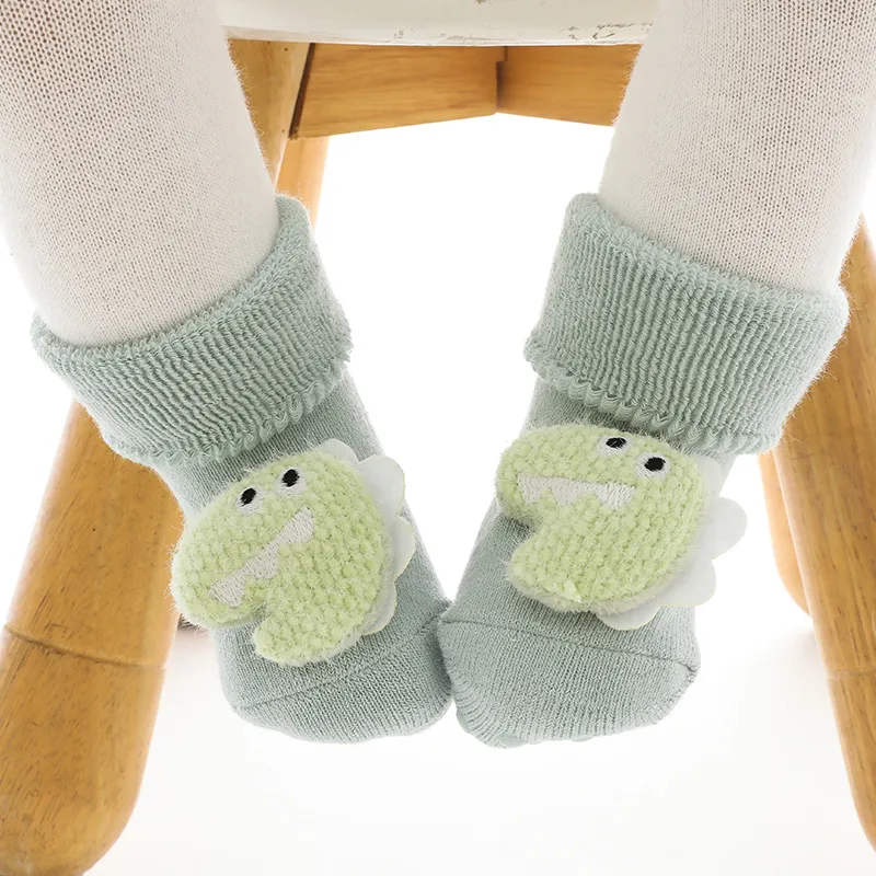 Baby / Toddler Cute Cartoon Animal Thermal Socks Mint Green