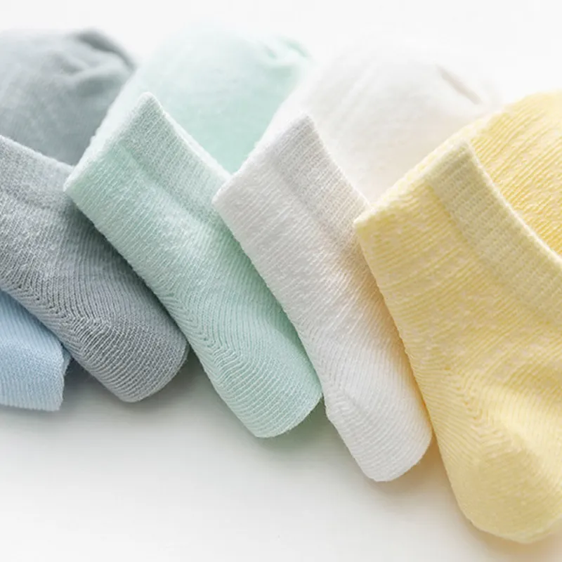 Set di calze traspiranti di 5 pezzi per neonati / bambini / bambini a colori puri Multicolore big image 1