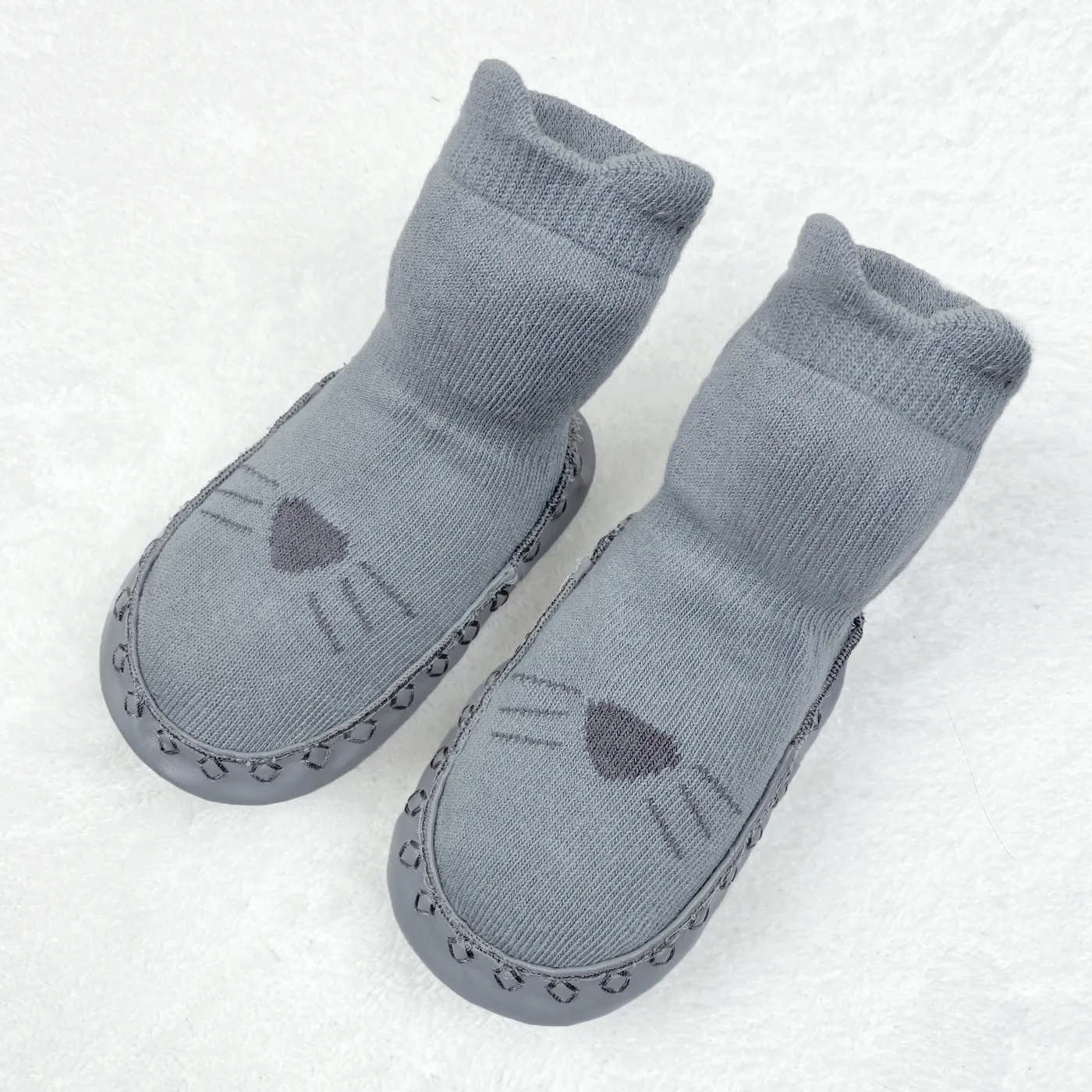 Baby Cartoon Jacquard Antiskid Floor Socks Light Blue