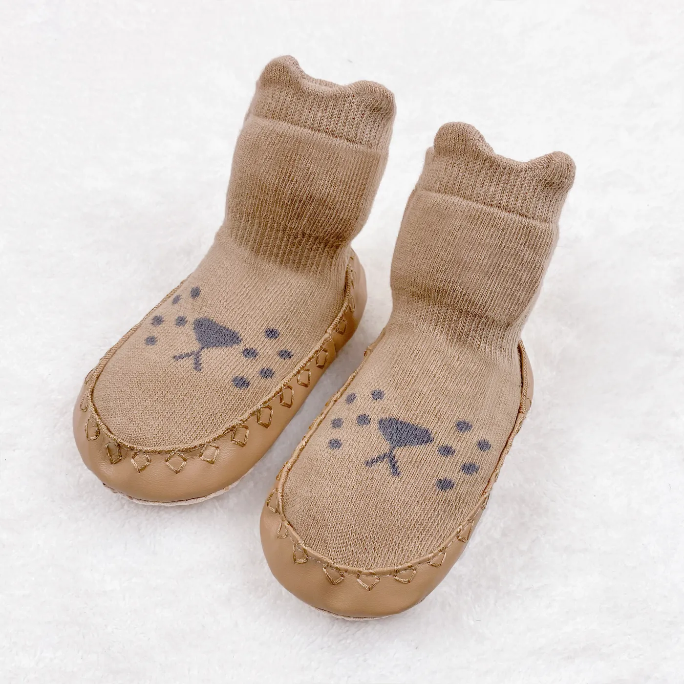 Baby Cartoon Jacquard Antiskid Floor Socks Coffee