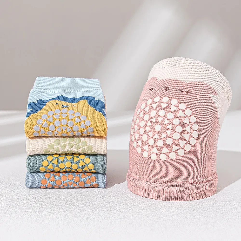Baby Crawling Dispensing Animal Pattern Non-slip Eyelet Breathable Knee Pads big image 5