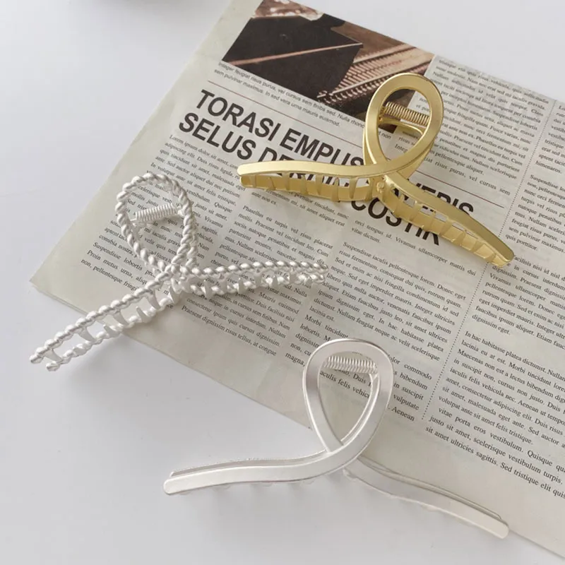 Large Metal Hair Claw Clips Metal Claw Hairpin Hair Clips Shark Hair Clips Fashion Hair Clips Ladies Hair Accessories big image 3