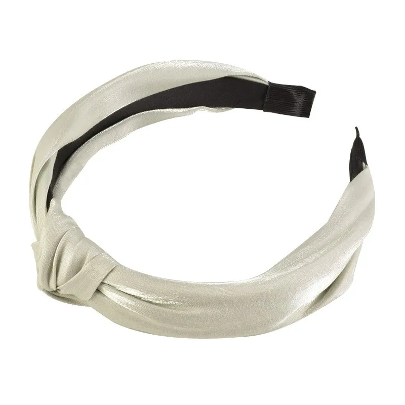 Women Cross Knotted Wide Headband Hair Accessories Green
