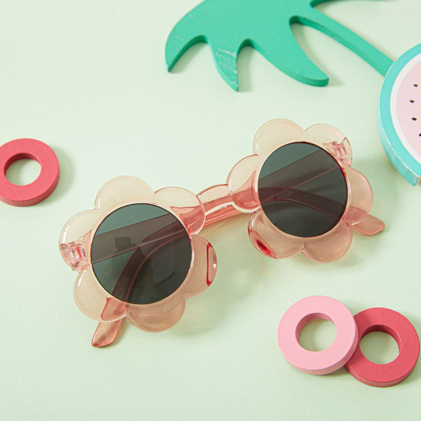 

Baby / Toddler Colorful Floral Shape Frame Decorative Glasses