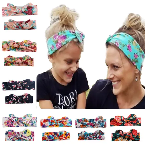 2-pack Allover Floral Print Headband for Mom and Me