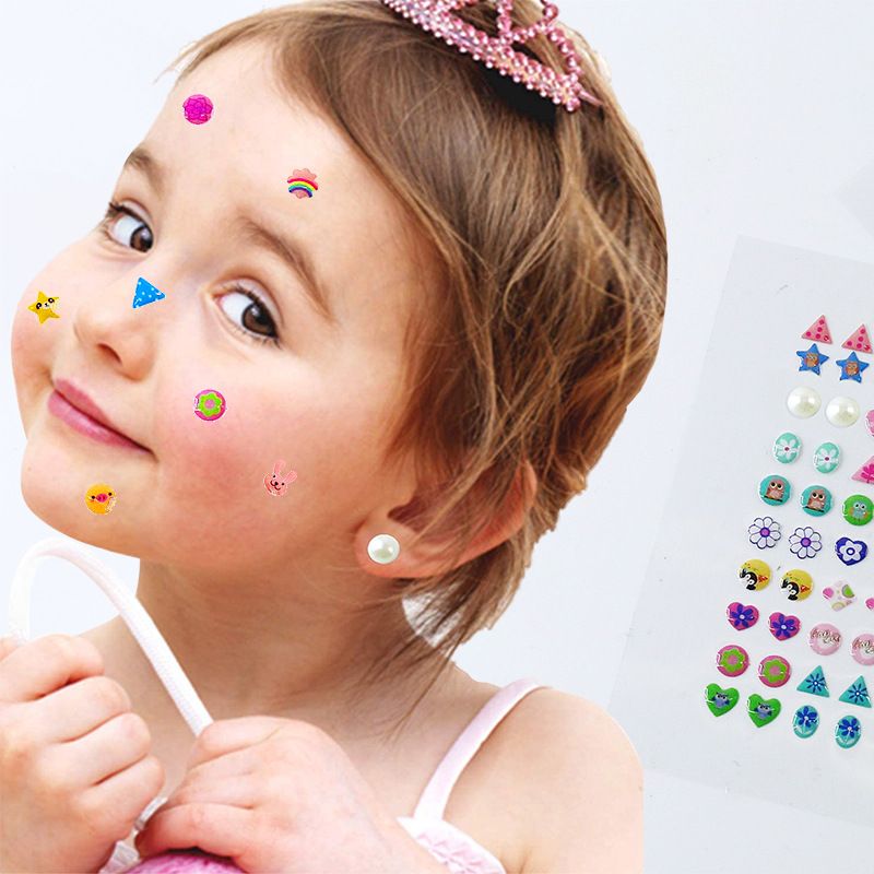 Girls sticker store earrings