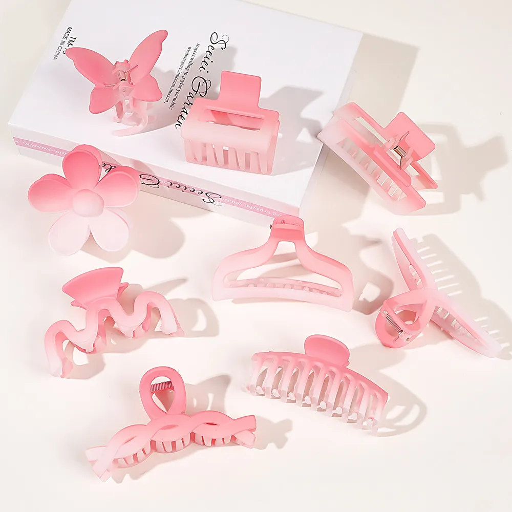 9-pack Gradient Hair Claw for Mom and Me