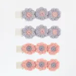 4-pack Handmade Floral Embroidery Hairpins for Girls Color-B