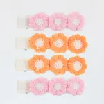 4-pack Handmade Floral Embroidery Hairpins for Girls Color-F