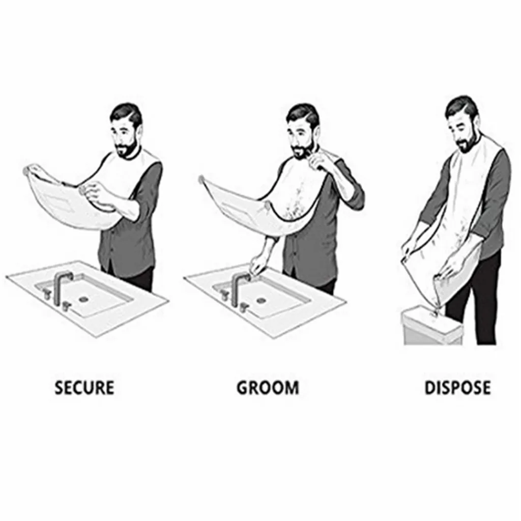 Convenient Beard/hair Storage Apron  image 5