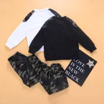 2-piece Baby / Toddler Boy Letter Long-sleeve Top and Camouflage Pants Set  image 3