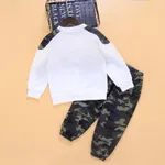 2-piece Baby / Toddler Boy Letter Long-sleeve Top and Camouflage Pants Set  image 4