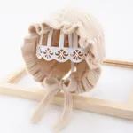Baby / Toddler Pretty Ruffled Solid Knitted Hat Beige