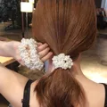 Women Hair Accessories Flower Pearl Beauty Elastic Hair Loop the Dress Up Girls  image 3