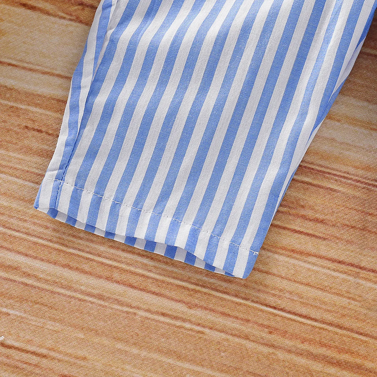 Striped Onesies for Toddler Girl / Girl Light Blue big image 1