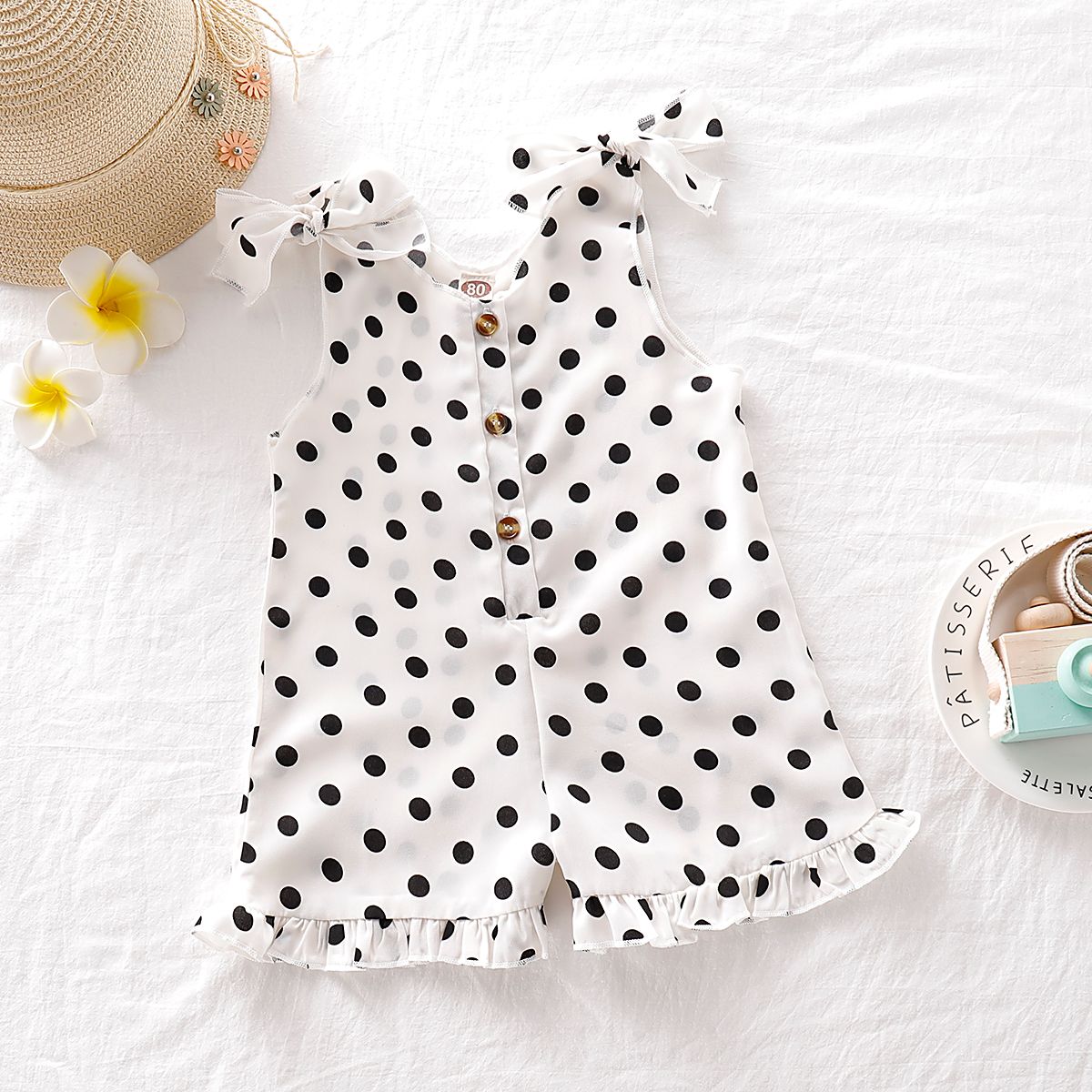 Baby / Toddler Fashionable Polka Dots Strappy Onesies