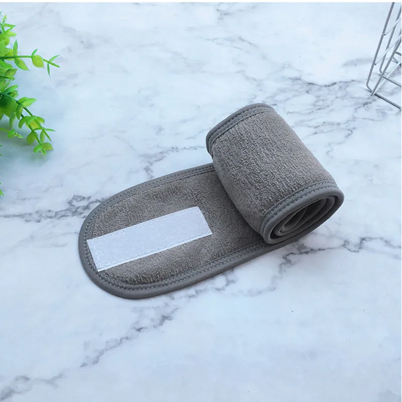 Headbands Velcro Hair Band Multipurpose Girls Adjustable Yoga Headscarf Hairband Mask Make-up Accessories Women Dark Grey