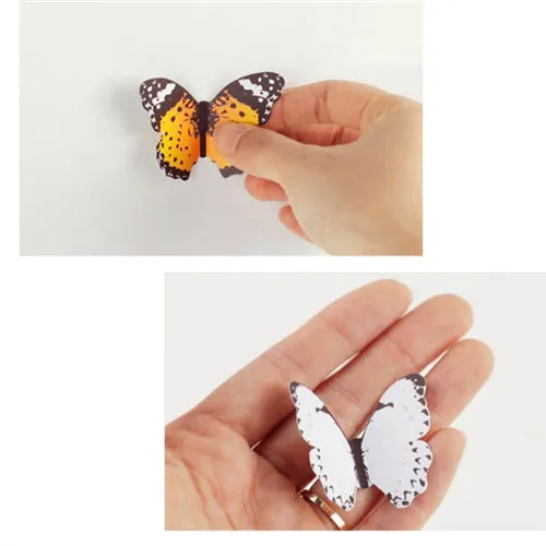 19-Stück 3d hübsche Schmetterlingswandaufkleber schöner Schmetterling für Kinderzimmer Wandtattoos nach Hause Dekoration an der Wand Mehrfarbig big image 1