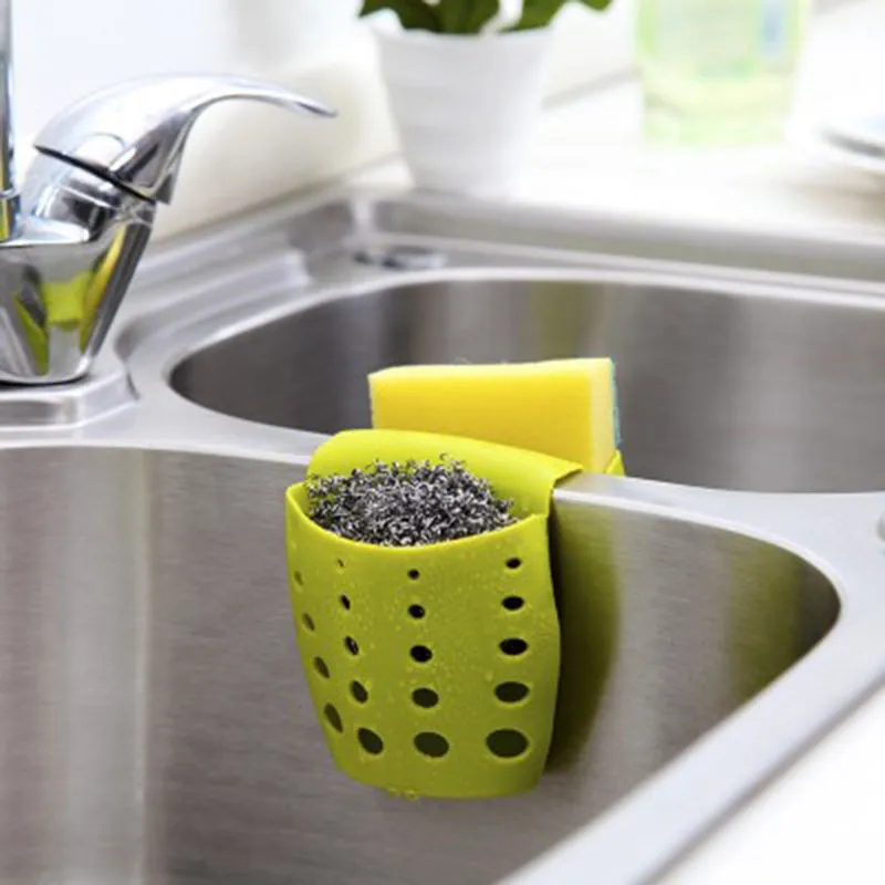 neueste spüle regal küchenorganisator halter hängend doppelseitig tragbares küchenzubehör waschen grün big image 1