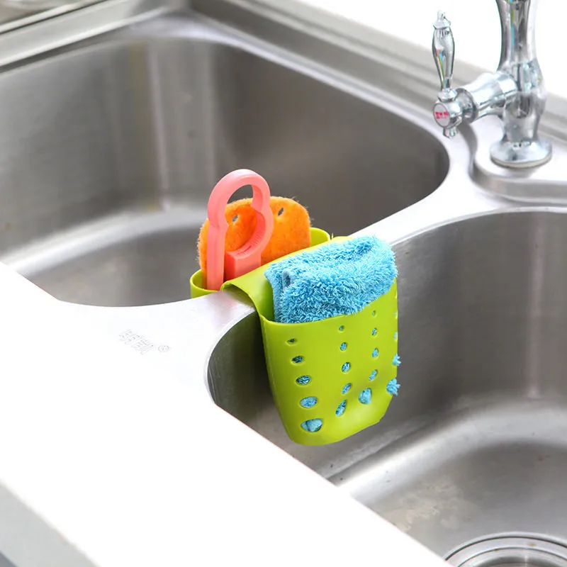 Newest Sink Shelf Kitchen Organizer Holder Hanging Double-Sides Portable Kitchen Accessories Wash big image 2