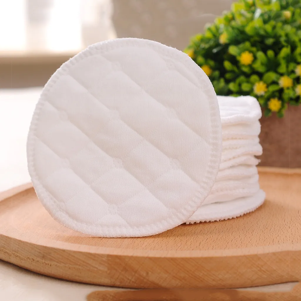 12 Pcs Reusable Waterproof Nursing Breast Pads White big image 1