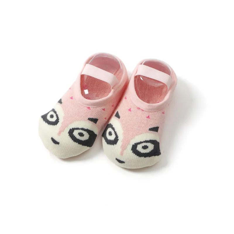 meias de chão de animal de desenho animado para bebê/criança Rosa big image 1
