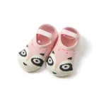 calcetines de piso de animales de dibujos animados para bebés / niños pequeños Rosado